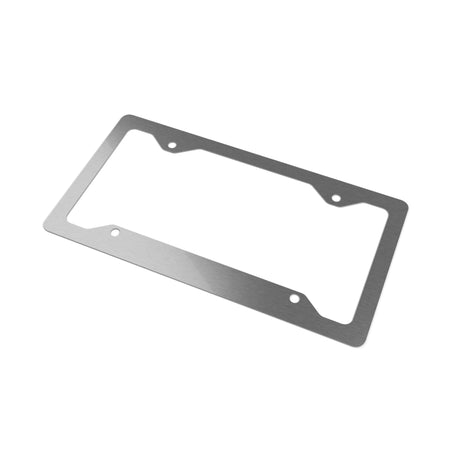 Factory Metal License Plate Frame - Black Background - Factory Minibikes