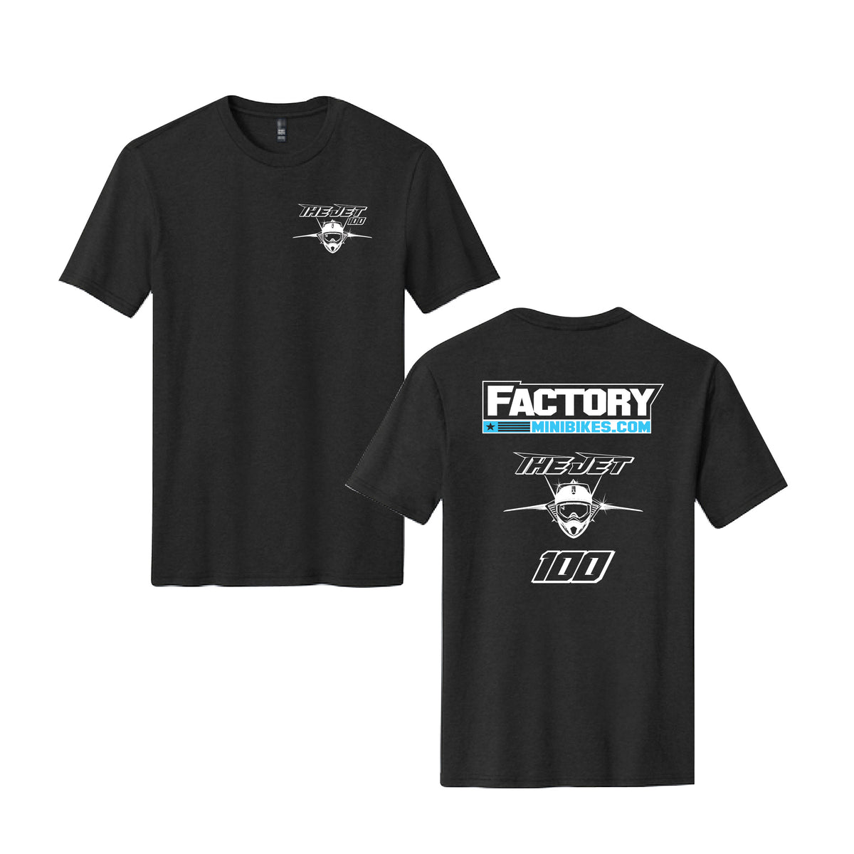 New V2 - Jet100 / Factory Minibikes Collab Tee - Factory Minibikes
