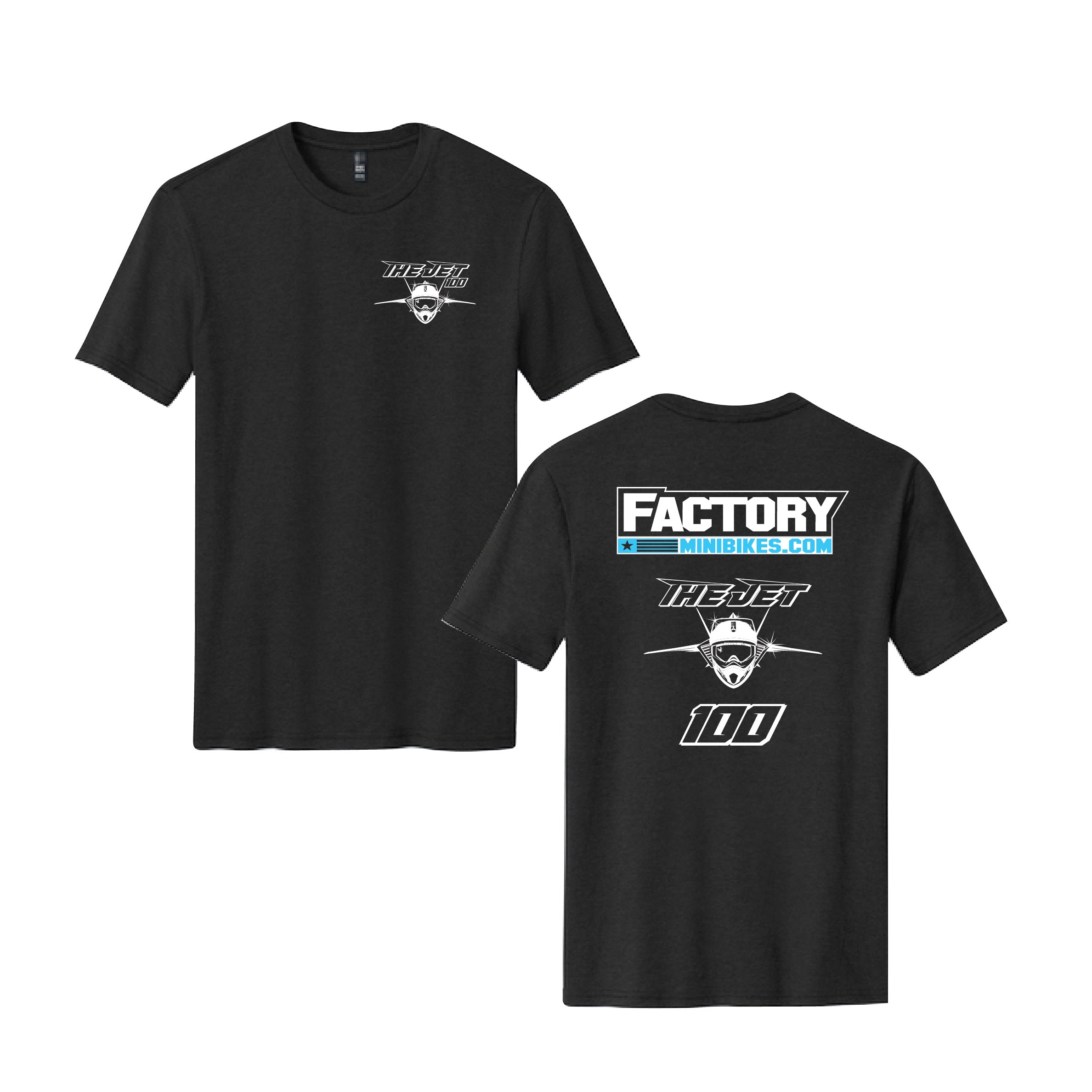 New V2 - Jet100 / Factory Minibikes Collab Tee - Factory Minibikes