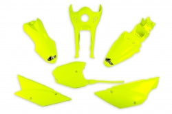 Complete Flo Yellow Plastic Kit - UFO - 2010+ KLX110 & KLX110L