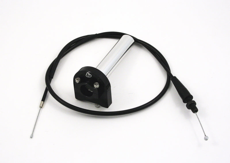 たーぼー TB Parts Billet Throttle w/ Cable KLX/DZR110 (Black) – 1/4 Turn