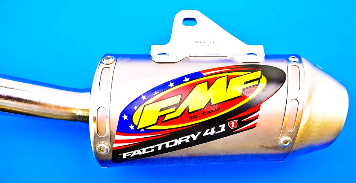 DISCONTINUED FMF MINI FACTORY 4.1 SYSTEM WITH STAINLESS END CAP KLX110 Factory Minibikes
