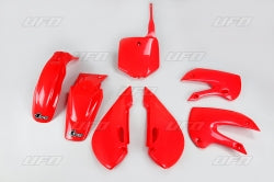 Red Plastic Kit - UFO - 2002-2009 KLX110 & DRZ110 – Factory Minibikes