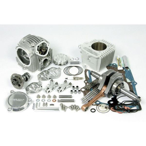 マスダヤ ゼンマイブリキROUND MOTOR-CYCLECABLE RIDER Super Head 4V +R 138cc SCUT Kit w/ 2 Point Supported Crankshaft