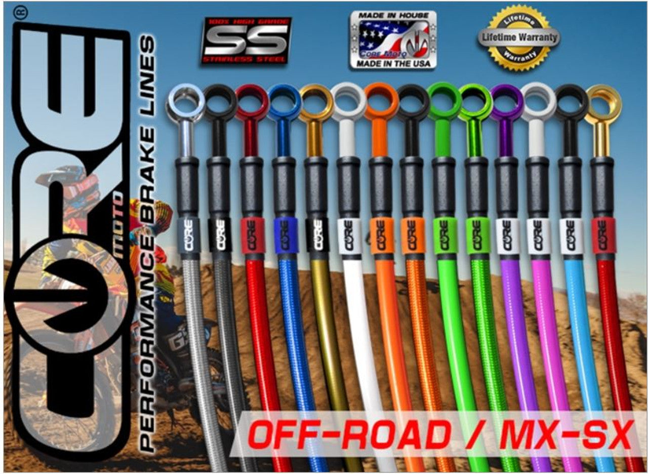 Core Moto SS Front Brake Line Kit - Extended KX65 - Factory Minibikes
