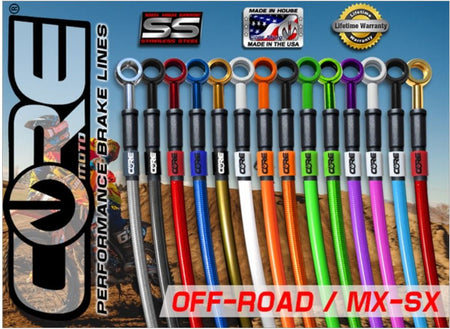 Core Moto SS Front Brake Line Kit - Extended KX65 - Factory Minibikes