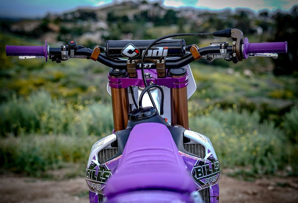 MAD CRAWL リールハンドル ゴールド/パープル Oリング付き Odi V2 Half Waffle MX Lock-On Grips - 2019+ CRF110's – Factory