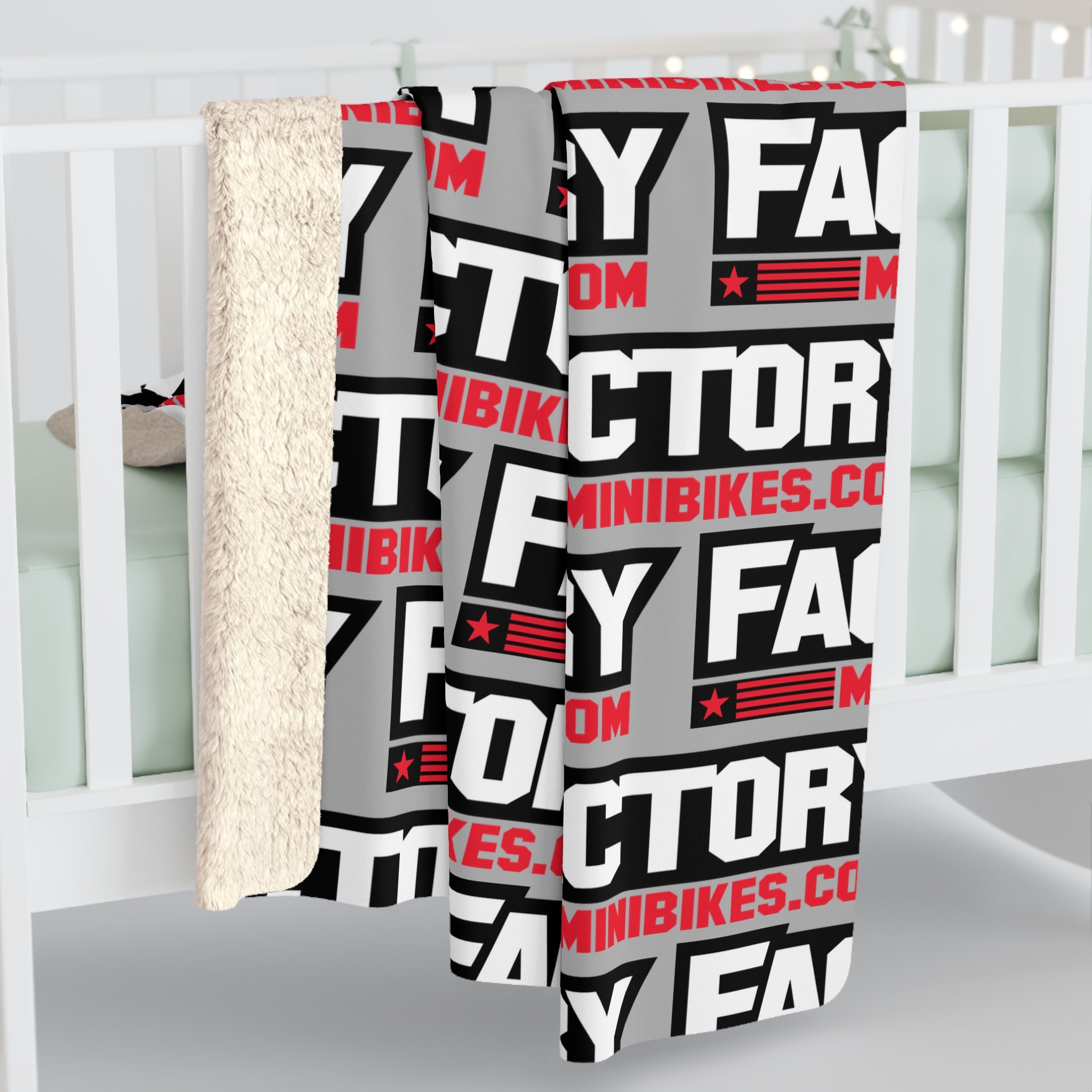 Factory Sherpa Fleece Blanket - Factory Minibikes