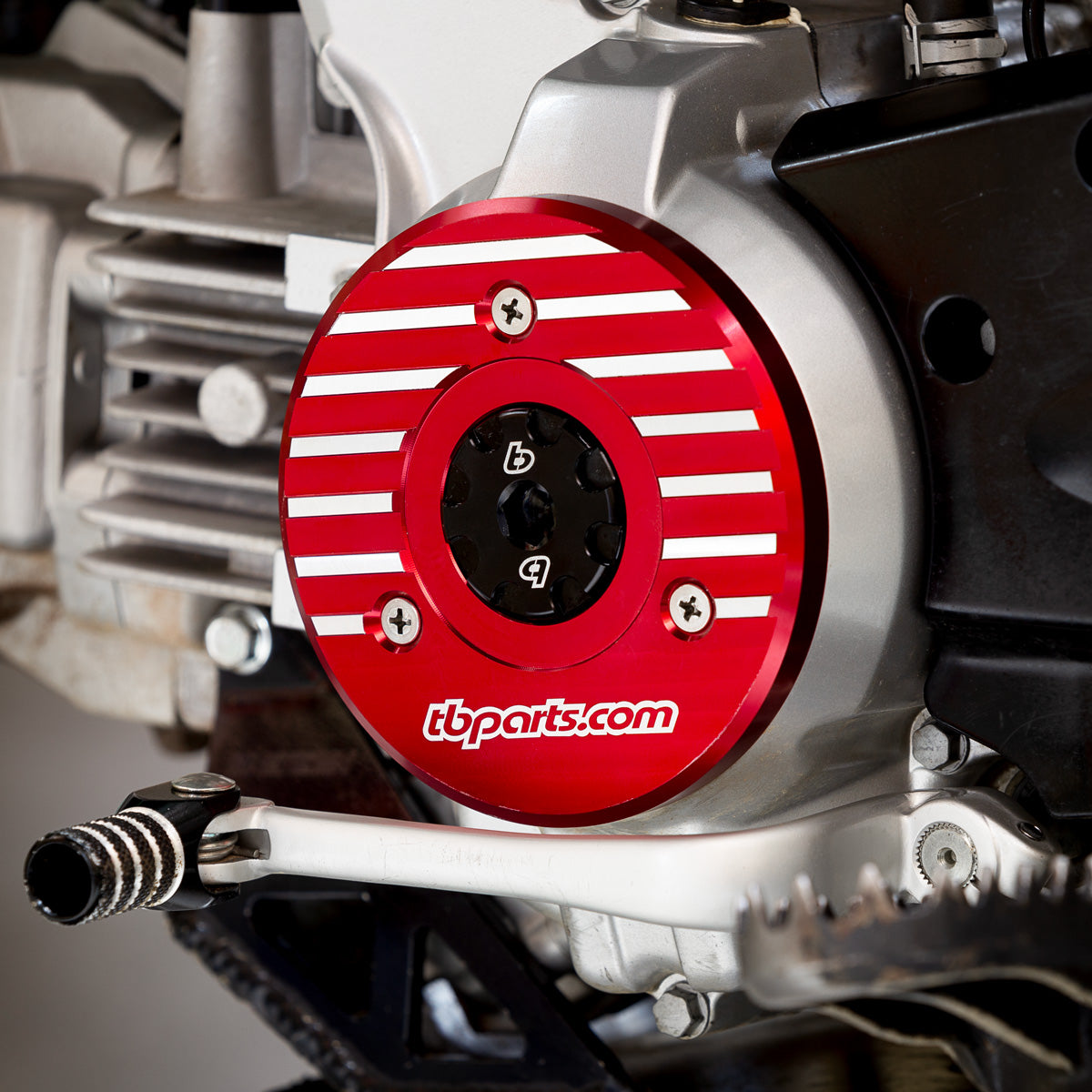 TB Parts Billet Ignition Case Cover - Red or Black - 2010+ KLX110