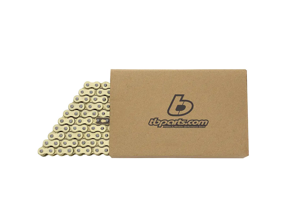 TB Parts Gold 420 Chain - Non O-Ring - 120 Links - Factory Minibikes