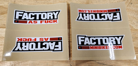 Factory Fork Tube Stickers - 1 Pair - Factory Minibikes