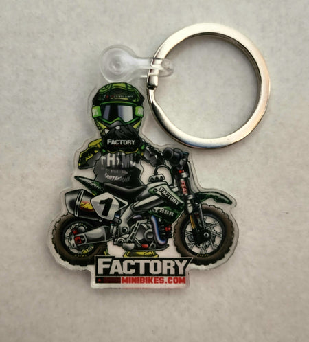 Factory Moto Guy Keychain - Factory Minibikes