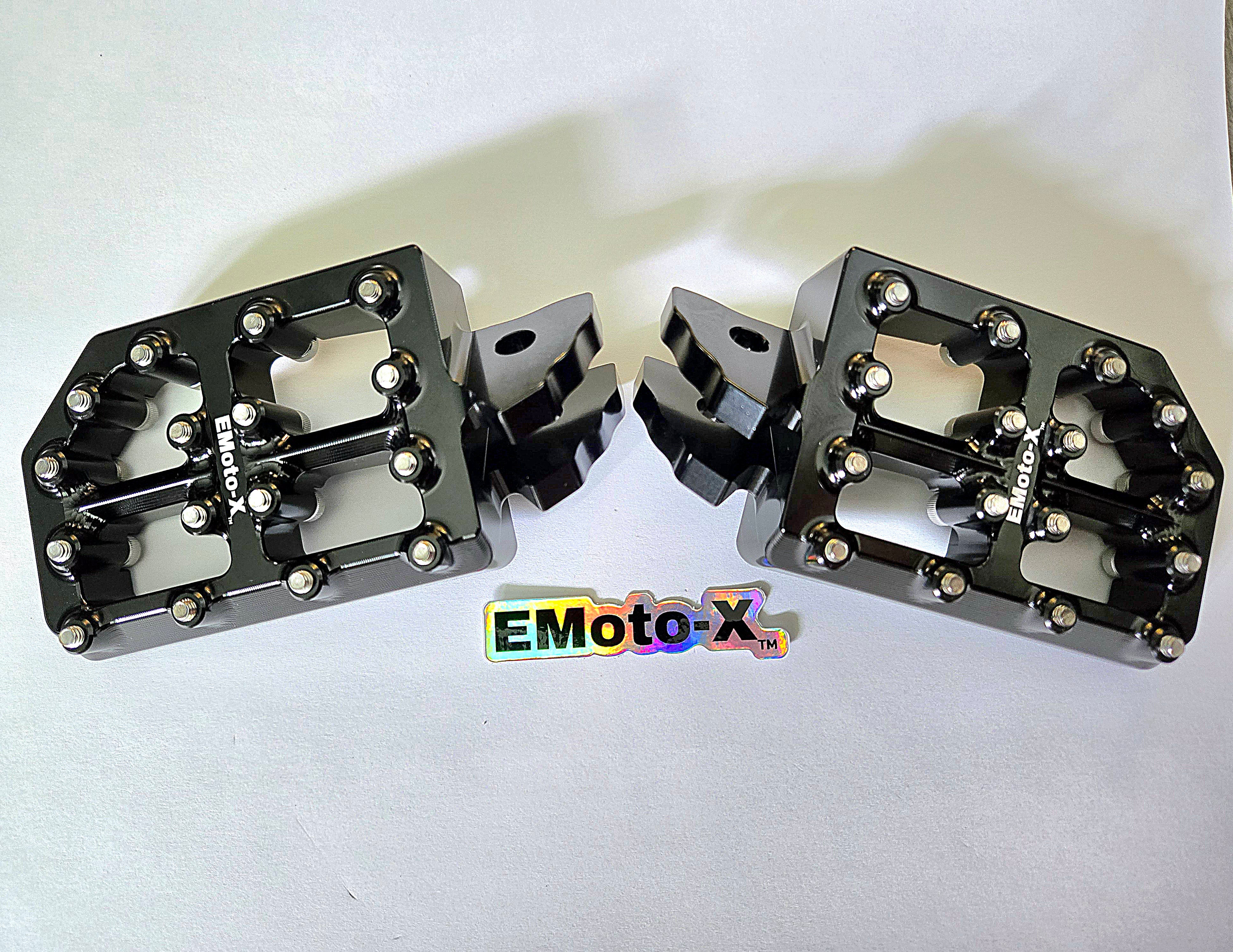 Emoto-X Billet IHE Aluminum Foot Pegs - Black - Talaria – Factory