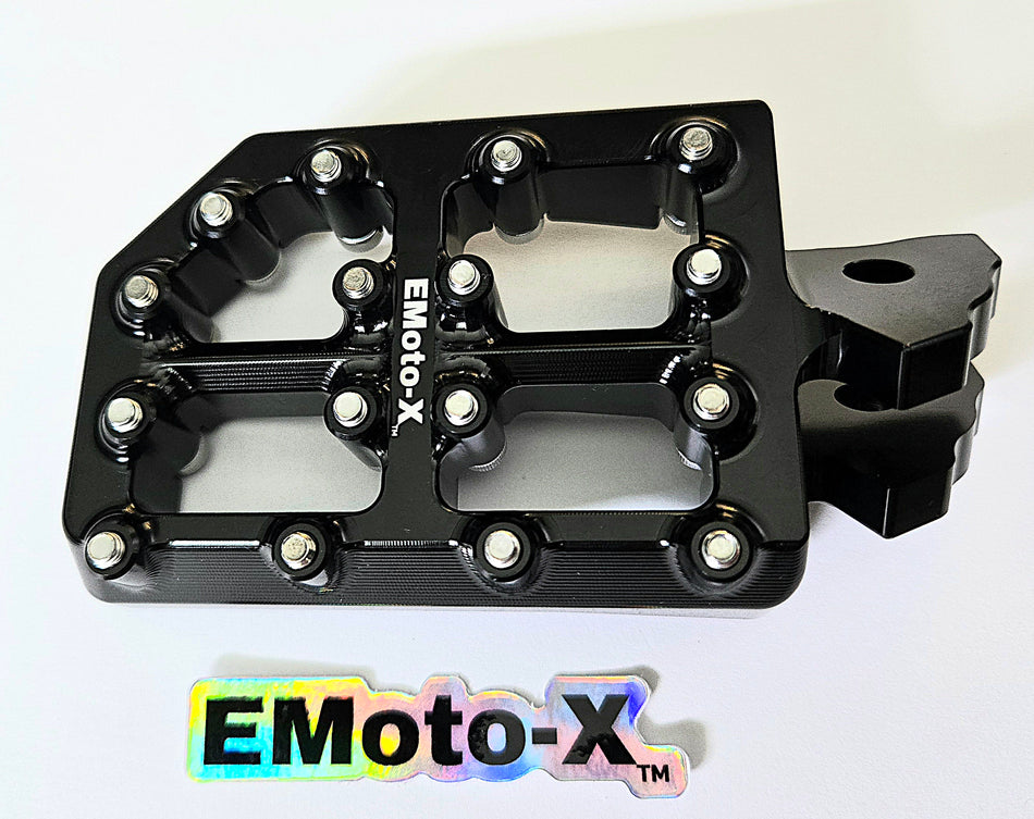 Emoto-X Billet IHE Aluminum Foot Pegs - Black - Talaria - Factory Minibikes