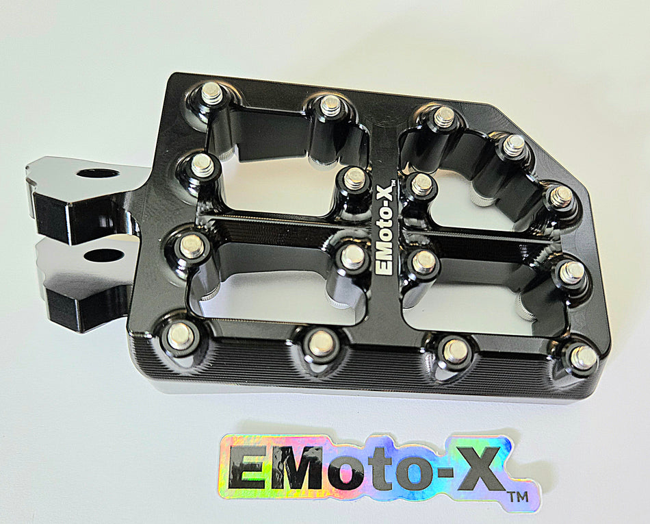 Emoto-X Billet IHE Aluminum Foot Pegs - Black - Talaria - Factory Minibikes