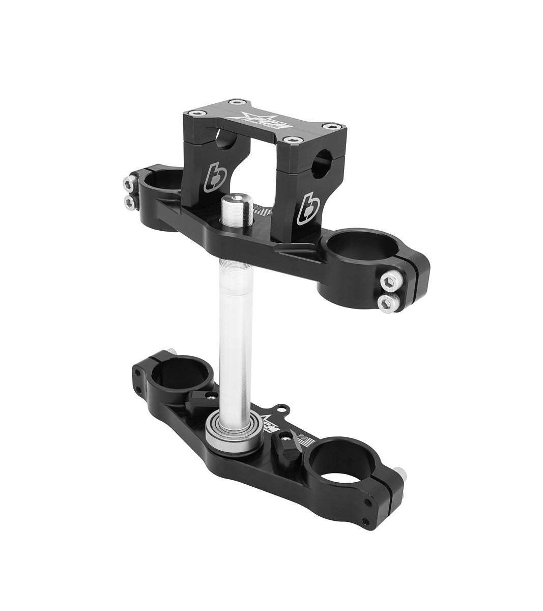 PCM Triple Clamp, Billet CNC, Black – KX85/KLX140 - alternate view 2