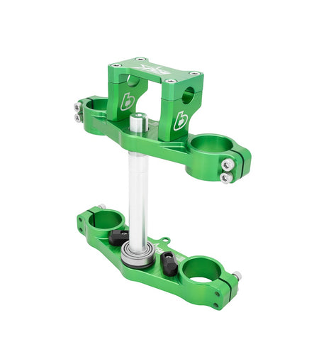 PCM Triple Clamp, Billet CNC, Green – KX85/KLX140 - alternate view 2