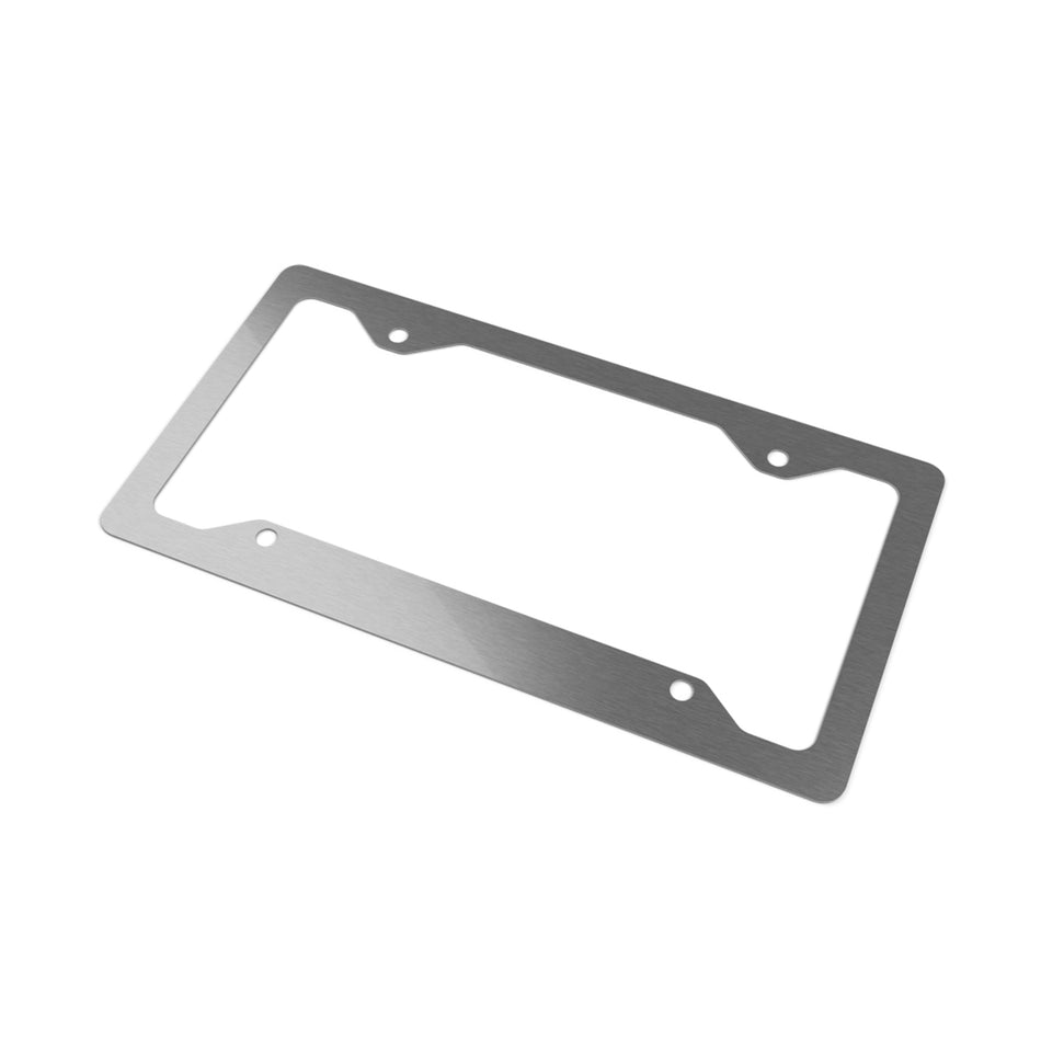 Factory Metal License Plate Frame - Black Background - Factory Minibikes