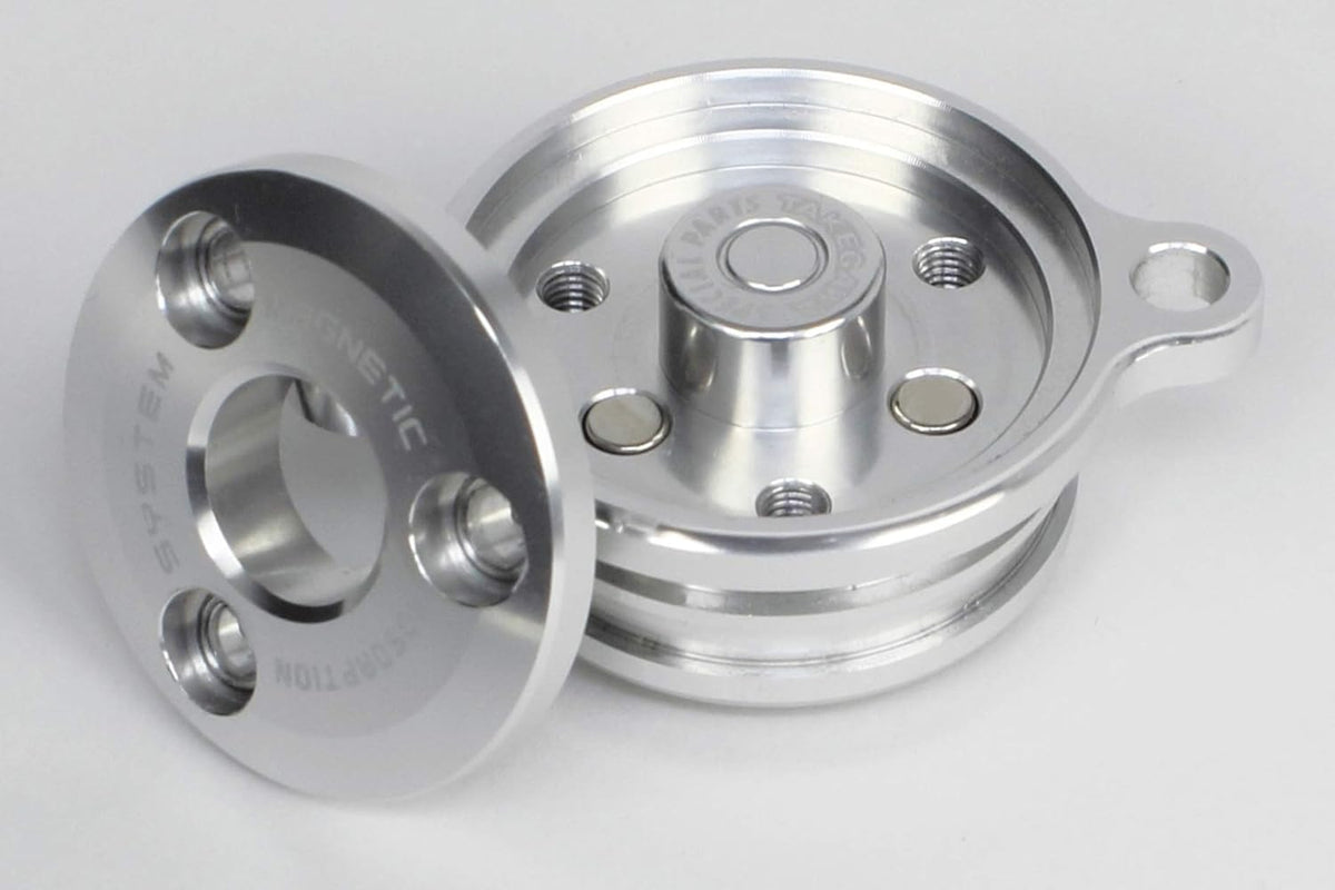 Takegawa Magnetic Oil Filter Cover - Silver - Honda CRF50 / CRF100 / Monkey / Gorilla - Factory Minibikes