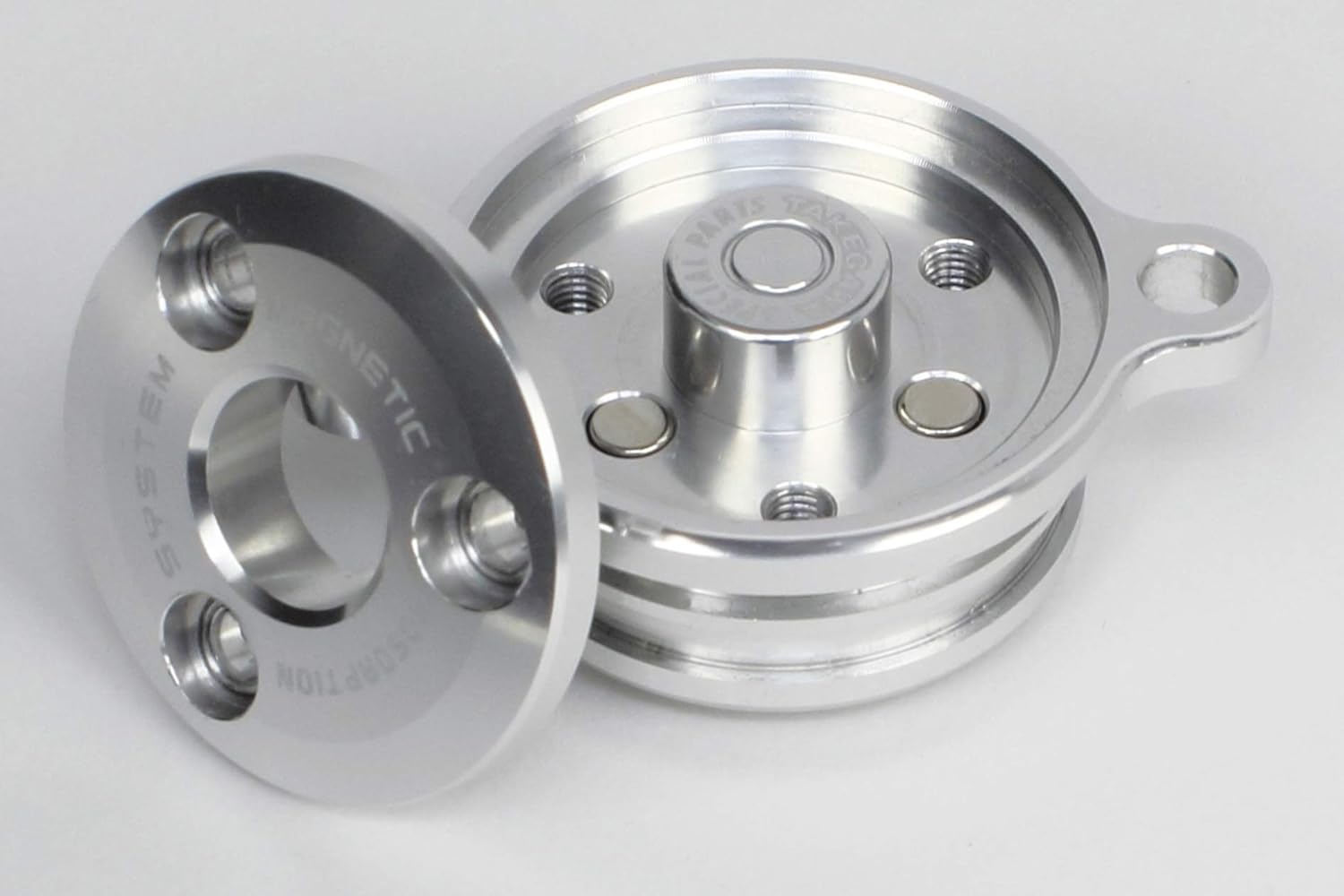 Takegawa Magnetic Oil Filter Cover - Silver - Honda CRF50 / CRF100 / Monkey / Gorilla - Factory Minibikes
