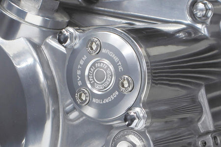 Takegawa Magnetic Oil Filter Cover - Silver - Honda CRF50 / CRF100 / Monkey / Gorilla - Factory Minibikes