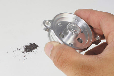 Takegawa Magnetic Oil Filter Cover - Silver - Honda CRF50 / CRF100 / Monkey / Gorilla - Factory Minibikes