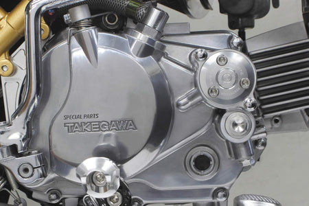 Takegawa Magnetic Oil Filter Cover - Silver - Honda CRF50 / CRF100 / Monkey / Gorilla - Factory Minibikes