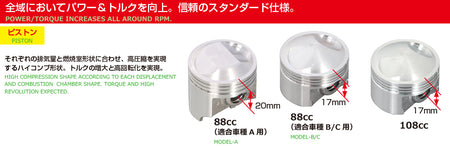 KITACO 88cc Standard Type 2 Big Bore Kit - Factory Minibikes