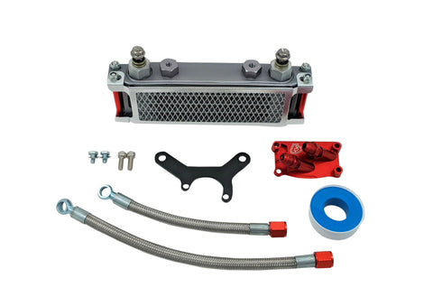 TB Oil Cooler Kit, Red Plate – Honda V2 Head - Factory Minibikes