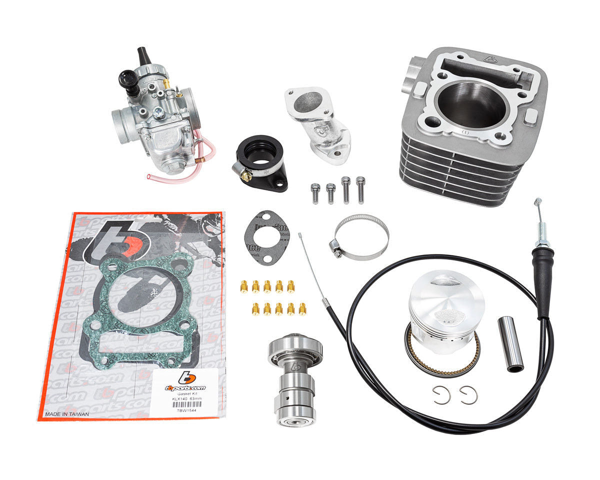 170cc / 63mm Big Bore Kit w/ Cam & VM26 Carb Kit - All KLX140