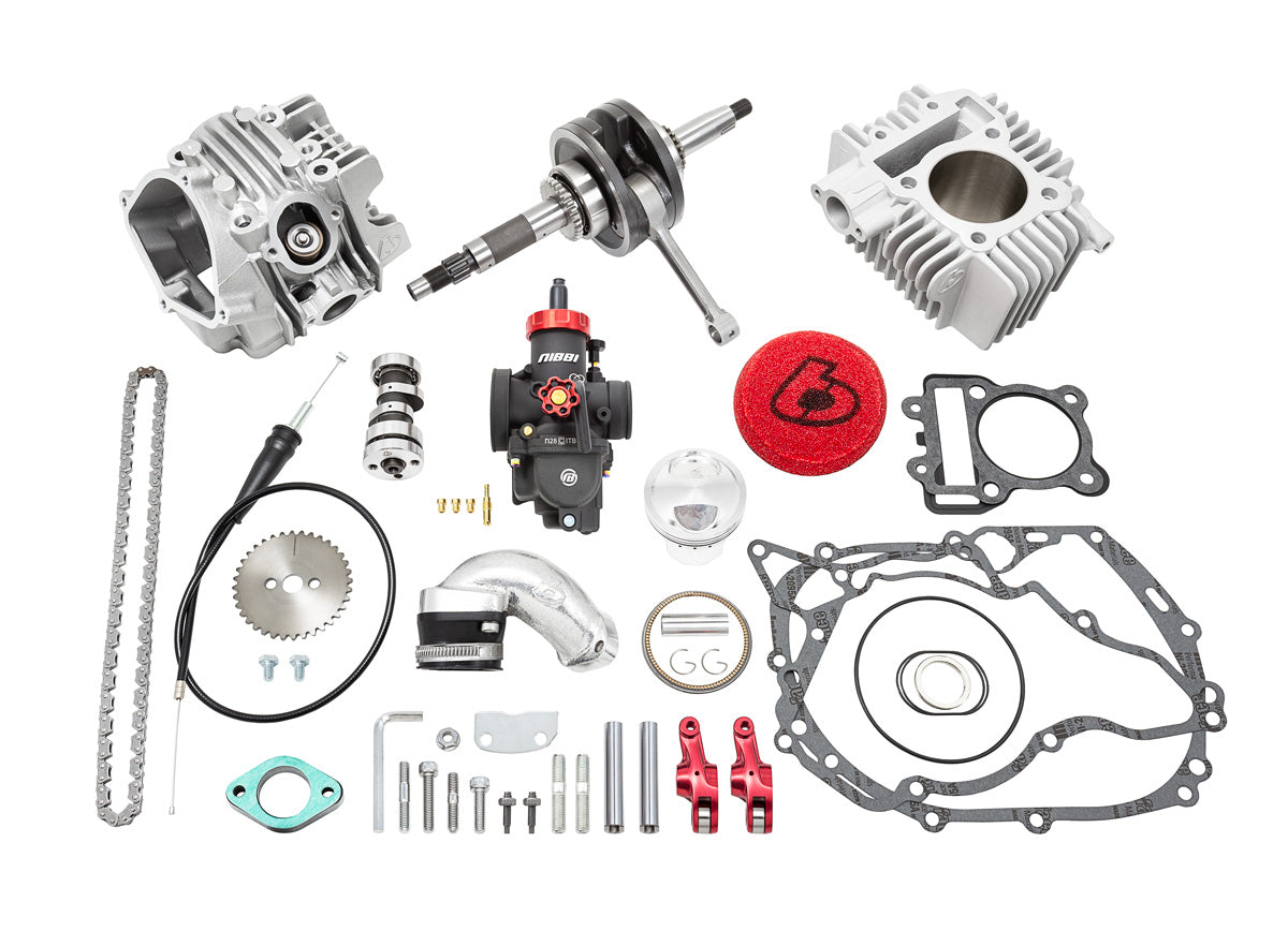 NEW Ultimate 155cc High Comp Bore Kit w/ 55mm Stroker, Nibbi PE28, & V Factory Minibikes