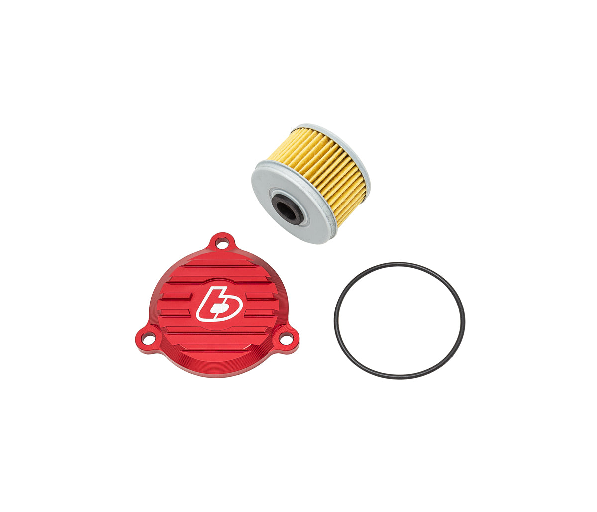 TB Red Billet Oil Filter Cover w/Filter – KLX140 - TB Parts TBW9283