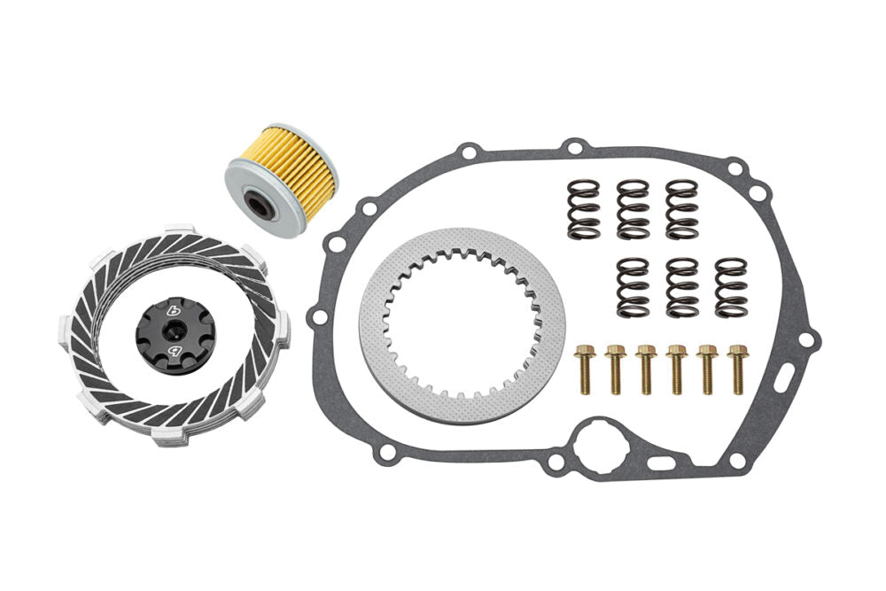 TB HD Clutch Plate Kit, Oil Filter & Black Oil Fill Cap – KLX110 KLX110L