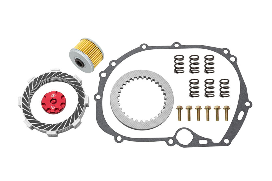 TB HD Clutch Plate Kit, Oil Filter & Red Oil Fill Cap – KLX110 KLX110L