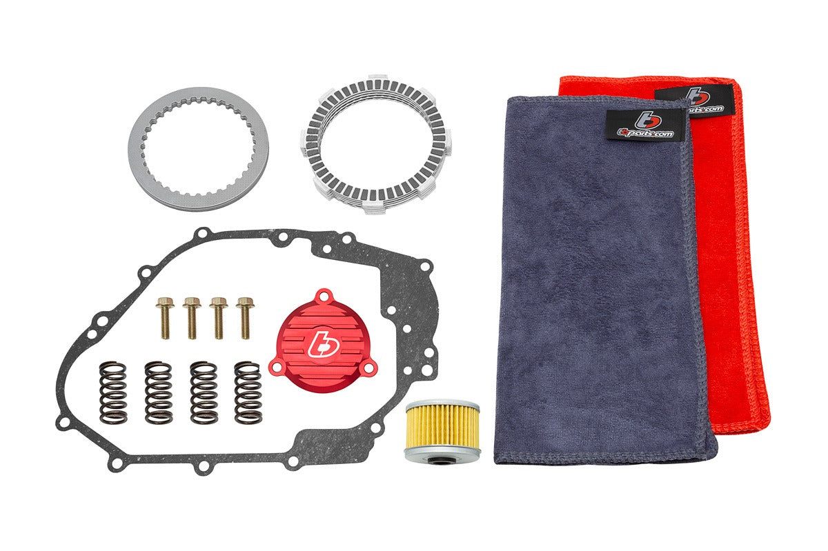 TB HD Clutch Kit & Billet Red Oil Cover – KLX140 - TB Parts TBW9318