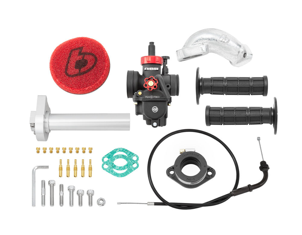 TB Carb & Throttle Kit, Nibbi PE24mm – Stock Head KLX110 – Factory
