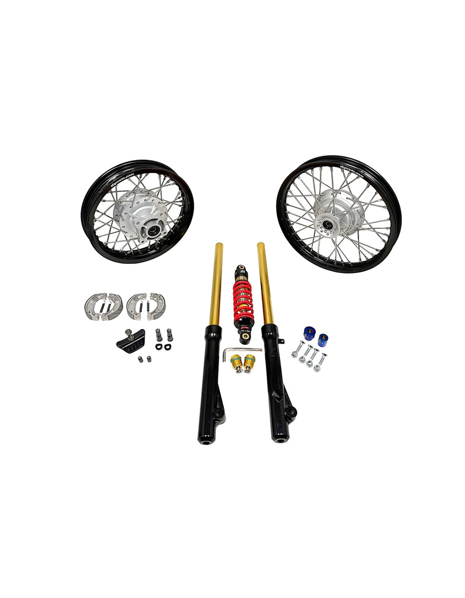 TBparts Ultimate Gold Suspension – 350# & Wheel Package – CRF110