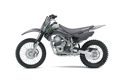 NEW Battle Gray OEM 6pc Plastic Kit - ALL KLX140s w/85 Forks - PRE-ORDER!!! 5% CANCELLATION FEE - Factory Minibikes