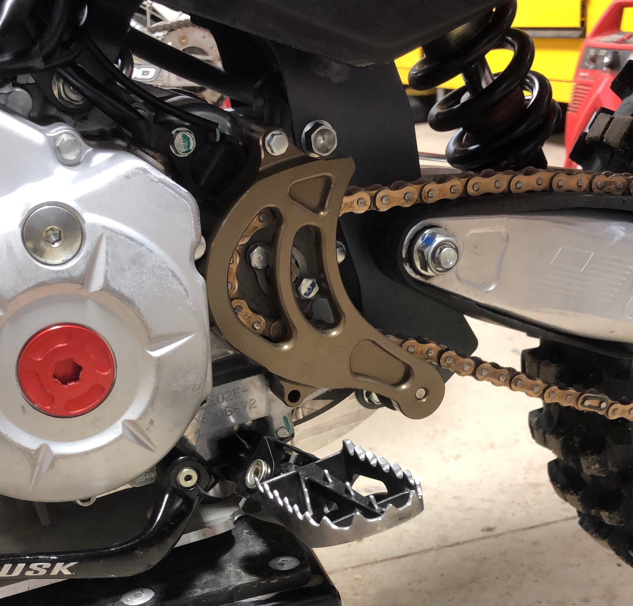 NEW V2!!! MB-MX Sprocket Guard w/ Chain Roller - CRF110 - Factory Minibikes