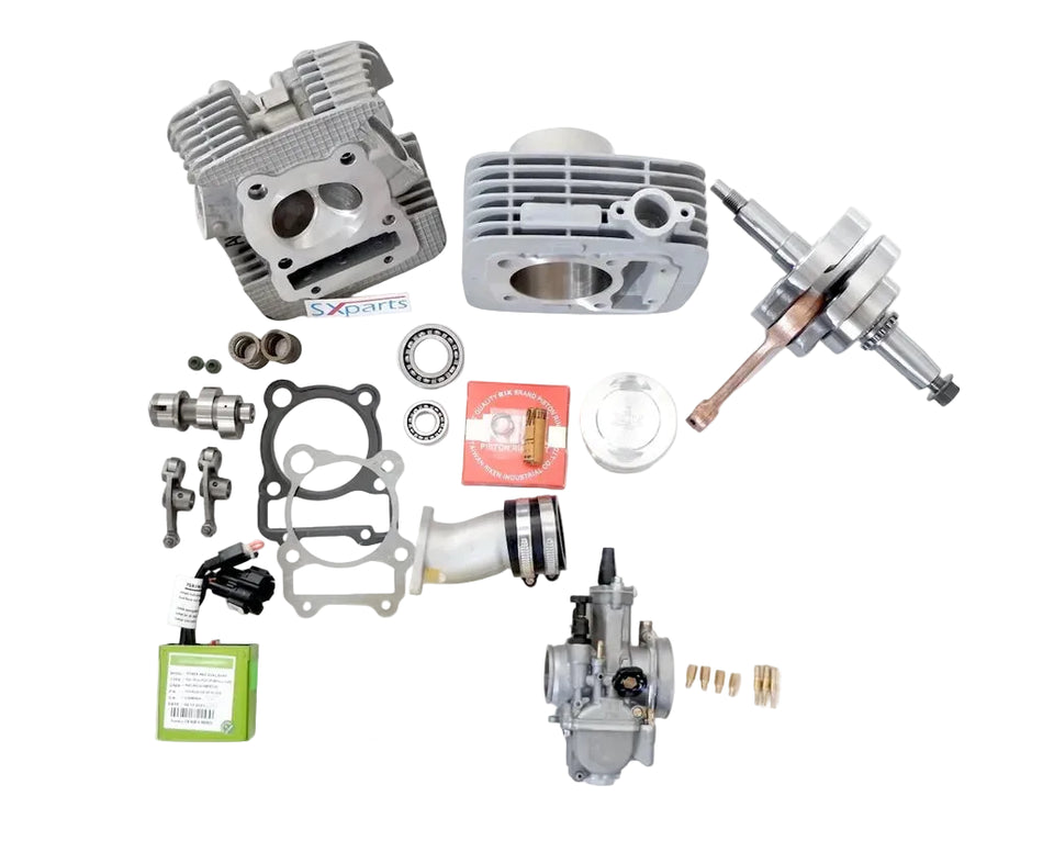 220cc Ultimate Big Bore Stroker Kit - 34/29 Big Valve Head - KLX140/L/G - Factory Minibikes