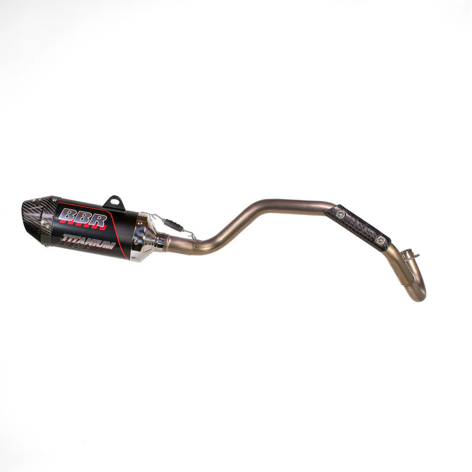 NEW Titanium D3 Exhaust w/ Carbon End Cap - KLX110