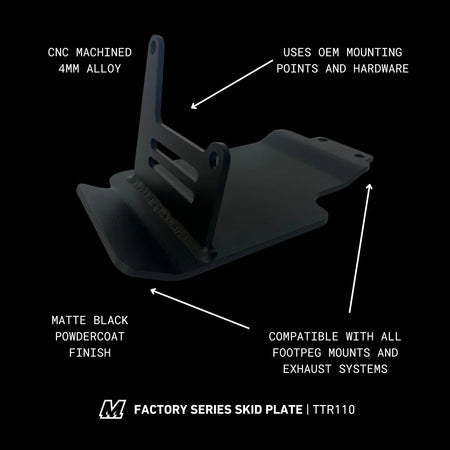 Factory Series Skid Plate - MiniRacer - ALL TTR110 - Factory Minibikes