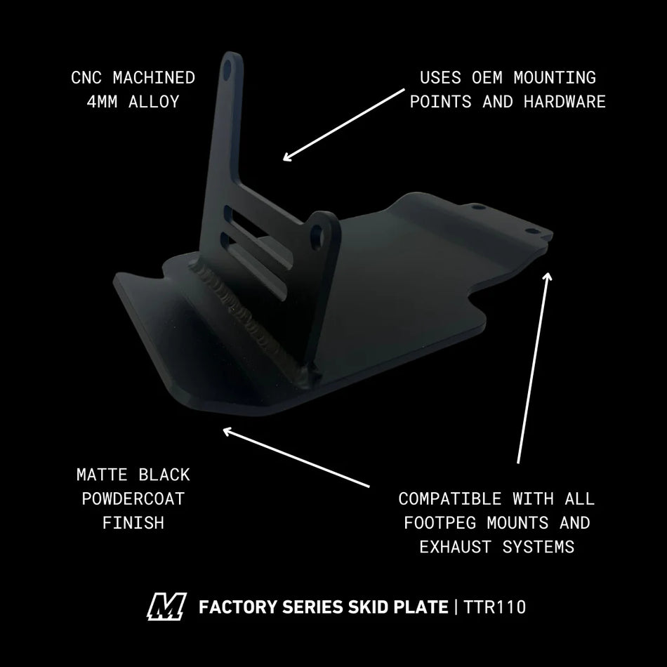 Factory Series Skid Plate - MiniRacer - ALL TTR110 - Factory Minibikes