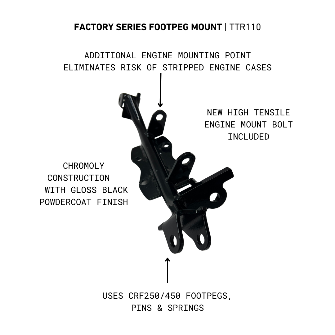 TTR110 Cradle & HD Pegmount w/ Kickstand Mount - MiniRacer - Factory Minibikes