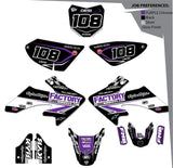 CRF50 Factory Minibikes Custom Graphics Kit w/ Name & Numbers - Factory Minibikes