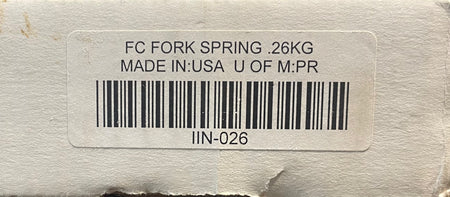GARAGE SALE -- CR85 & CRF150 Factory Connection Fork Spring .26KG IIN-026 - Factory Minibikes