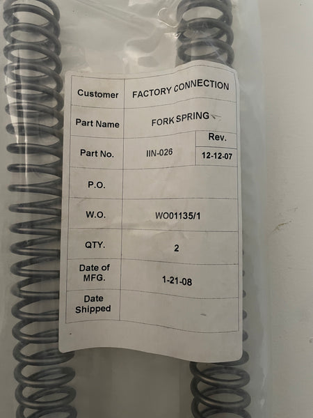 GARAGE SALE -- CR85 & CRF150 Factory Connection Fork Spring .26KG IIN-026 - Factory Minibikes