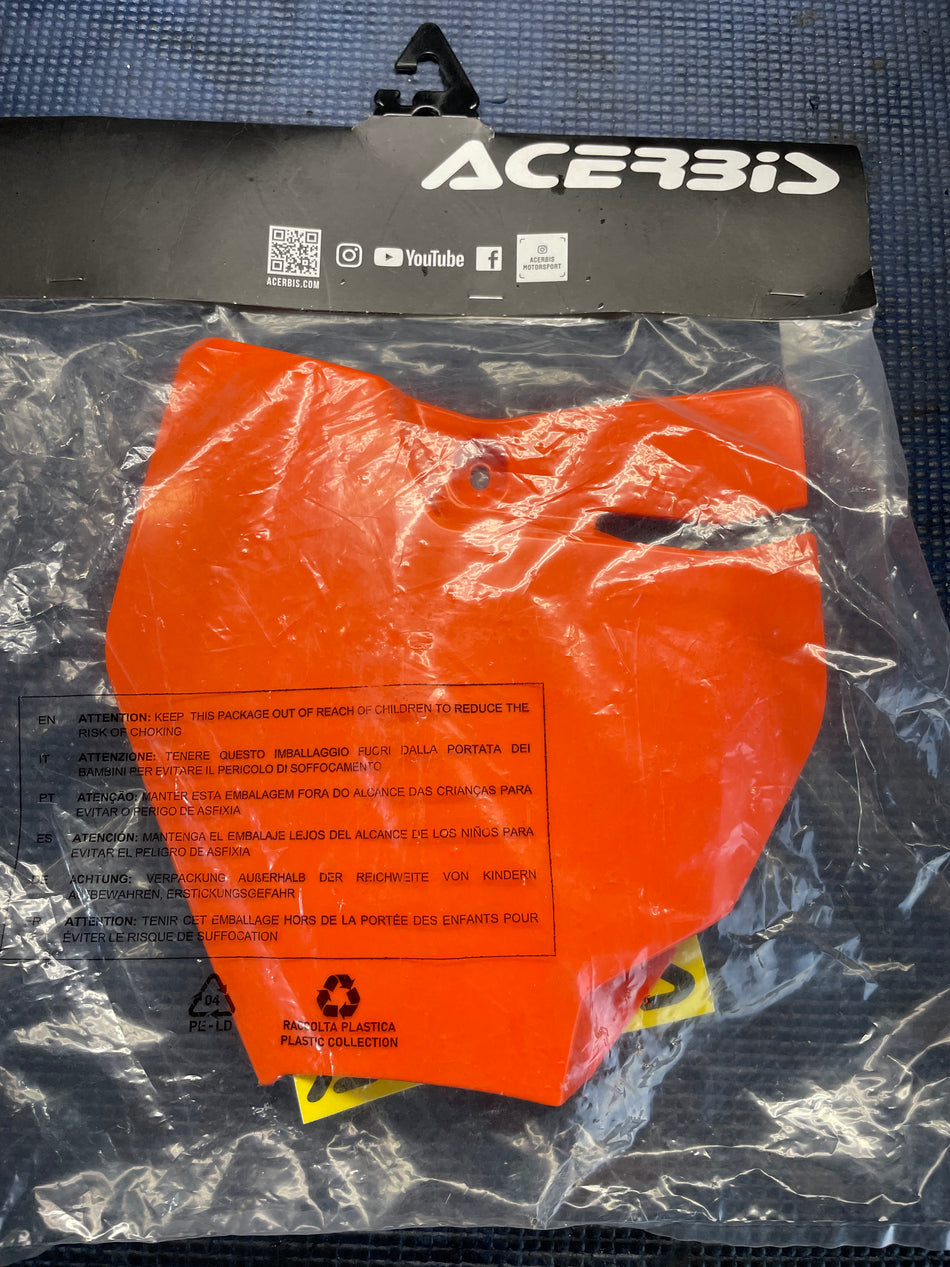 GARAGE SALE -- NEW KTM SX65 Acerbis Front Number Plate - Orange - Factory Minibikes