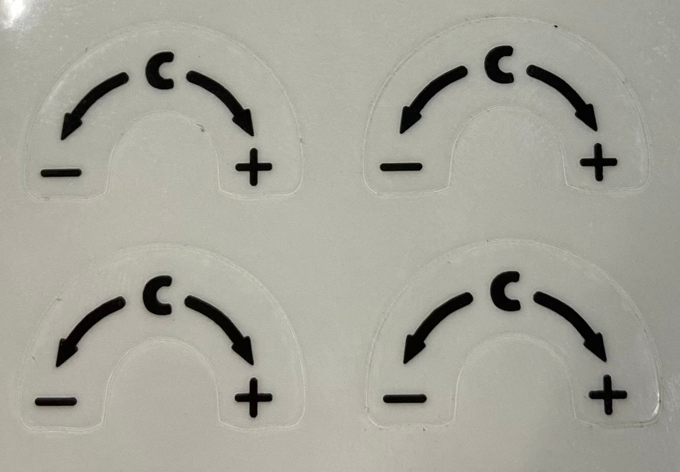 Compression Adjustment Stickers for Marzocchi Forks - 2 Pair - Factory Minibikes