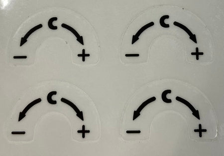 Compression Adjustment Stickers for Marzocchi Forks - 2 Pair - Factory Minibikes